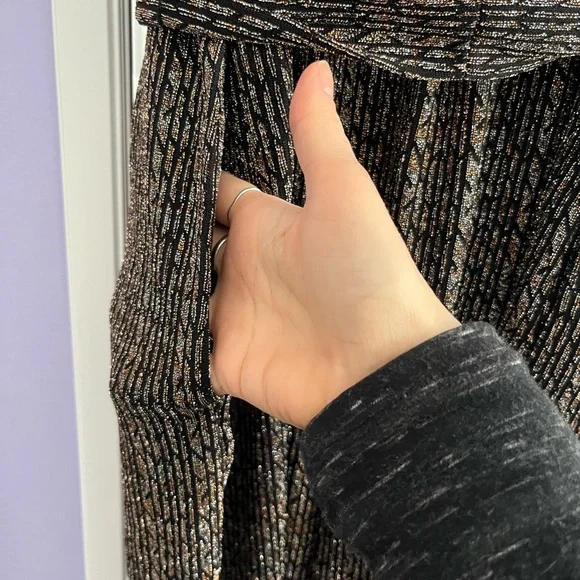 Jennifer Lopez Black/Gold Sparkly Jumpsuit - Picture 6 of 6